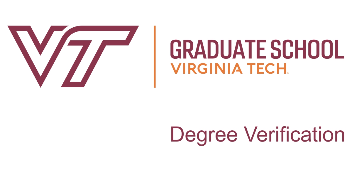 VT Graduate School Degree Verification